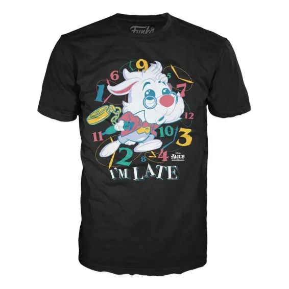 POP T Shirt White Rabbit Flocked Figure Disney Alice In Wonderland