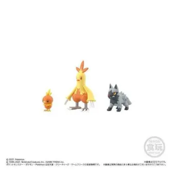 Figura Bandai Pokémon - Pokémon Scale World Hoenn Torchic, Combusken & Pouchyena