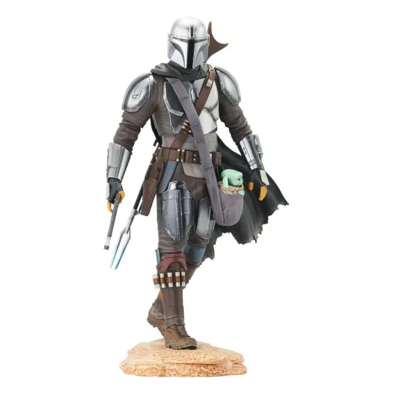 Figurine Diamond Select Star Wars The Mandalorian - Premier Collection 1/7 The Mandalorian with The Child