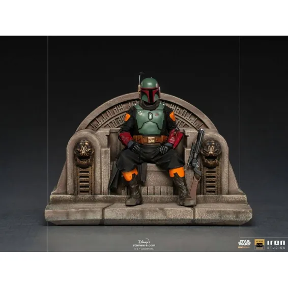 Star Wars: The Mandalorian - Deluxe Art Scale 1/10 - Figura Boba Fett on Throne Iron Studios - 1