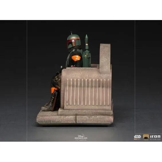 Star Wars: The Mandalorian - Deluxe Art Scale 1/10 - Figura Boba Fett on Throne Iron Studios - 2