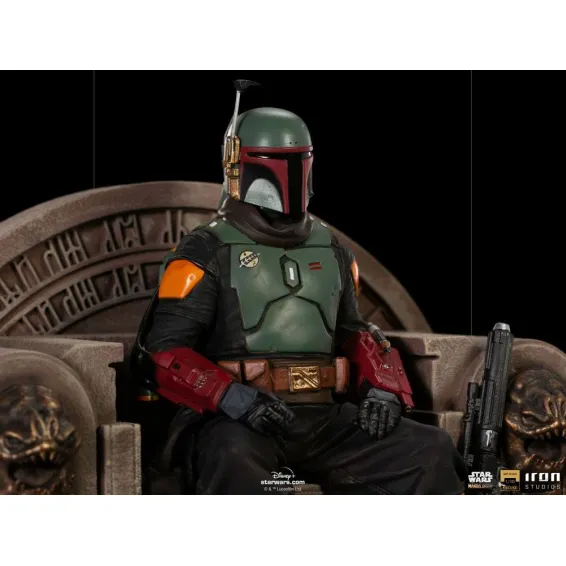 Star Wars: The Mandalorian - Deluxe Art Scale 1/10 - Boba Fett on Throne Figure Iron Studios - 6