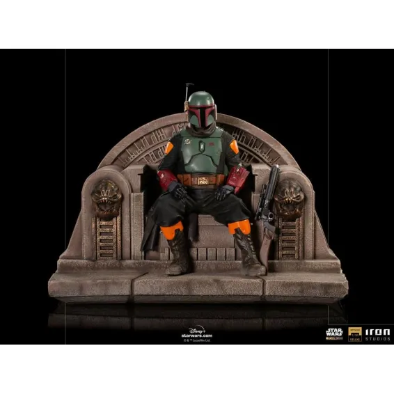 Star Wars: The Mandalorian - Deluxe Art Scale 1/10 - Boba Fett on Throne Figure Iron Studios - 9