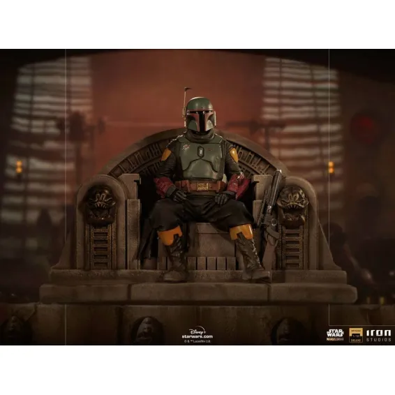 Star Wars: The Mandalorian - Deluxe Art Scale 1/10 - Boba Fett on Throne Figure Iron Studios - 10