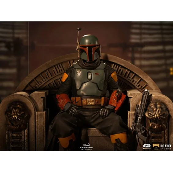 Star Wars: The Mandalorian - Deluxe Art Scale 1/10 - Boba Fett on Throne Figure Iron Studios - 11