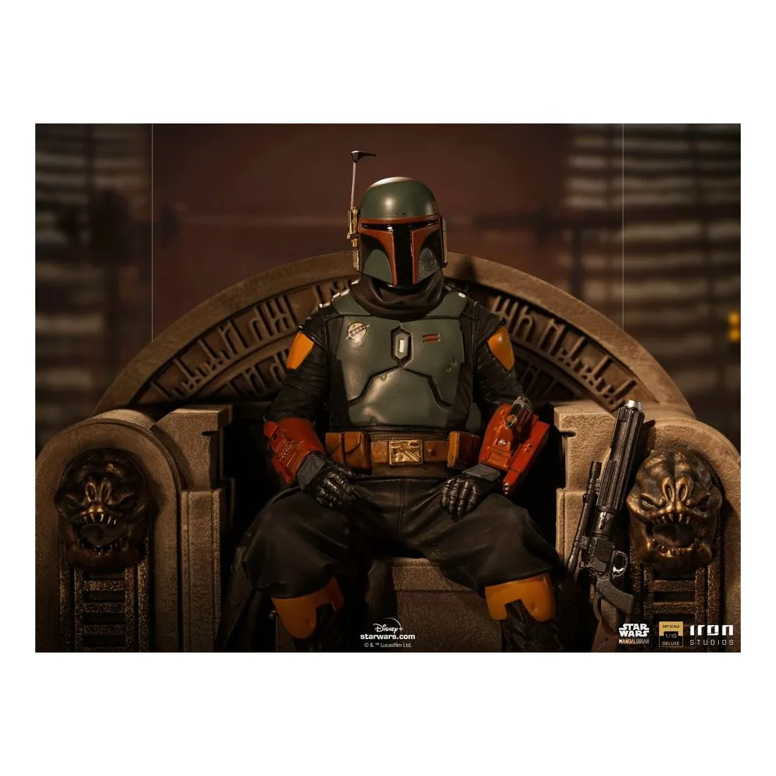 Deluxe Art Scale 1/10 Boba Fett on Throne Figure | Star Wars