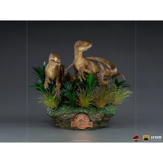 Figurine Iron Studios Jurassic Park - Deluxe Art Scale 1/10 Just The Two Raptors