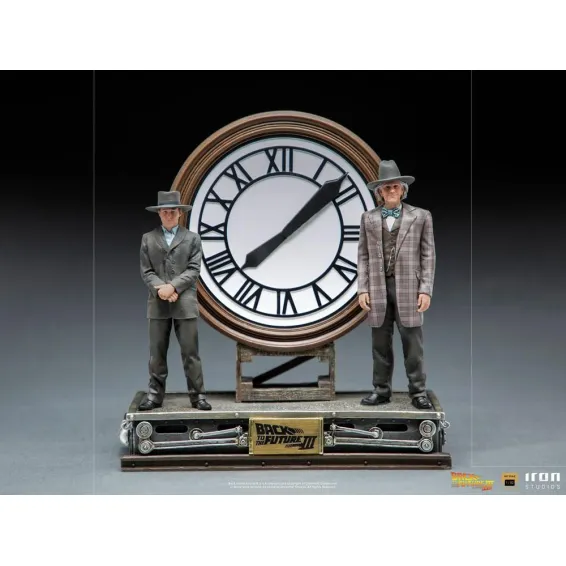Back to the Future III - Deluxe Art Scale 1/10 Marty and Doc at the Clock Iron Studios figure