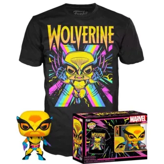 Figurine Funko Marvel - POP! & T-Shirt Wolverine (Blacklight)