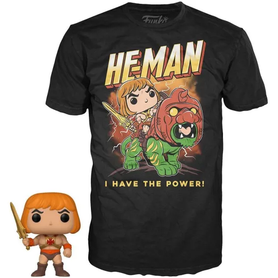 Figura Funko Masters of the Universe - POP! & T-Shirt He-Man GITD 2