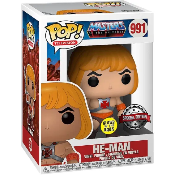 Figura Funko Masters of the Universe - POP! & T-Shirt He-Man GITD 3