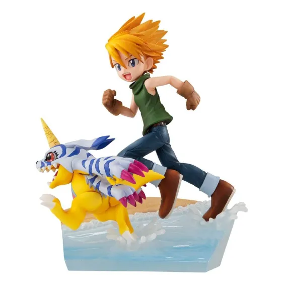 Figurine Megahouse Digimon Adventure - G.E.M. Series Yamato Ishida & Gabumon 2022 Ver. 3