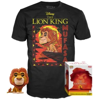 Figura Funko Disney El rey león - POP! & T-Shirt Mufasa Flocked