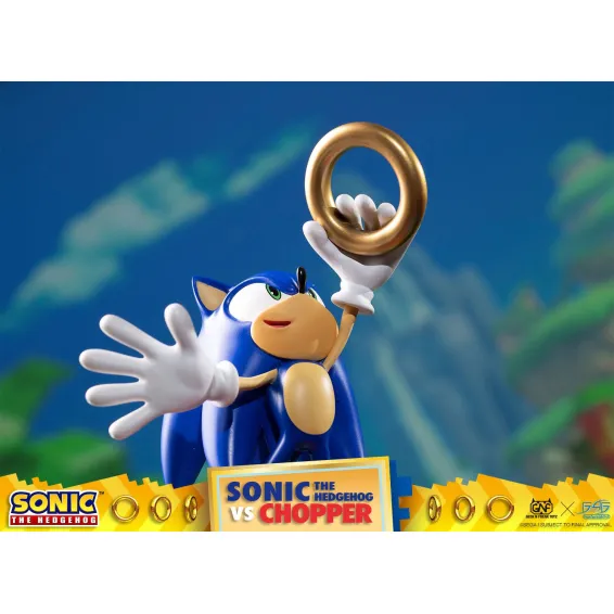 Figurine Sonic Generations - Sonic The Hedgehog vs Chopper Diorama 18