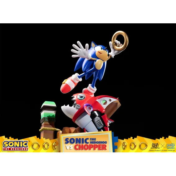 Figurine Sonic Generations - Sonic The Hedgehog vs Chopper Diorama 32