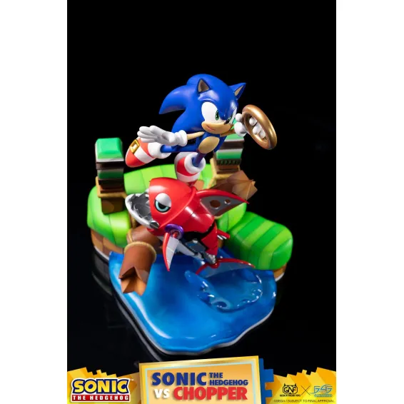 Figurine Sonic Generations - Sonic The Hedgehog vs Chopper Diorama 36