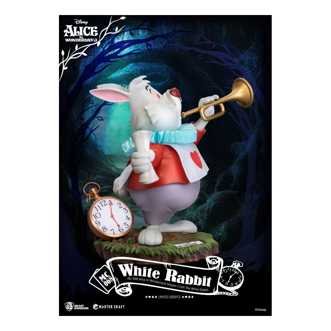 Master Craft The White Rabbit Figure, Disney Alice in Wonderland Figure