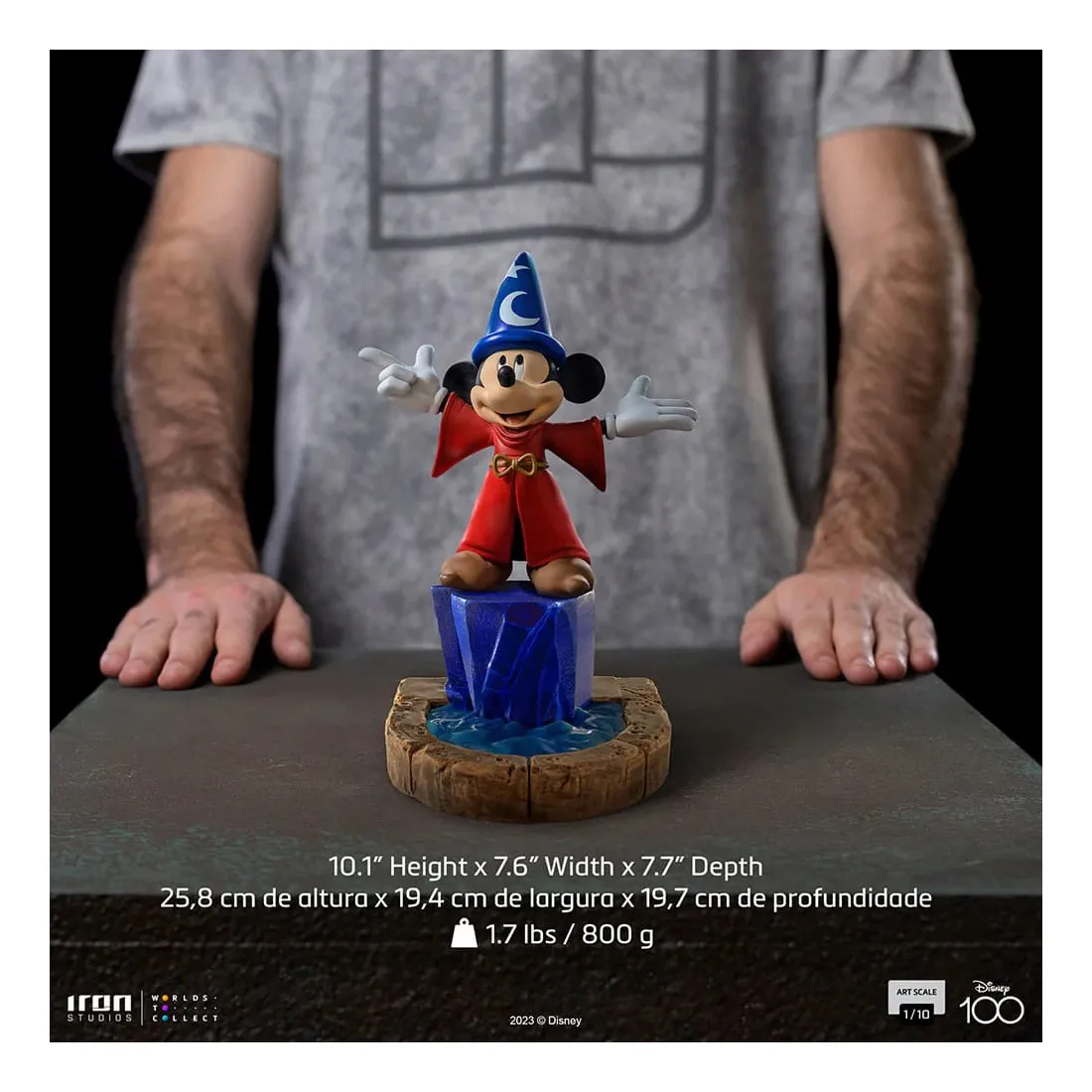 Disney 100 Fantasia Sorcerer's Apprentice Mickey Deluxe Art Scale Limited  Edition 1:10 Statue