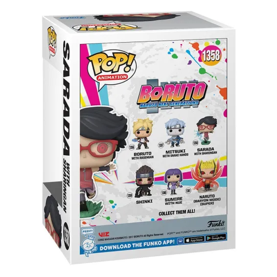 Boruto: Naruto Next Generations - Figura Sarada with Sharingan POP! Funko - 3