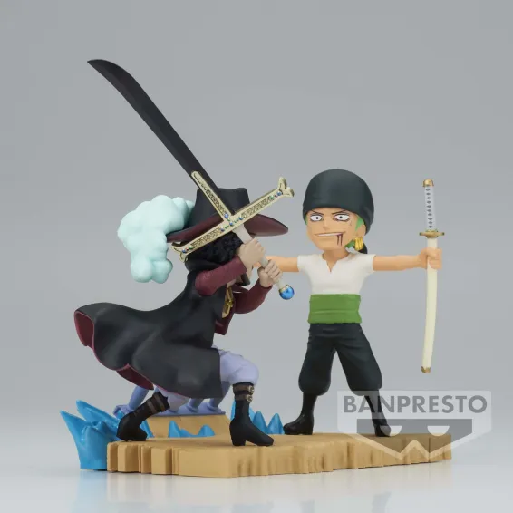 One Piece - WCF Log Stories - Roronoa Zoro vs. Dracule Mihawks Figure Banpresto - 2