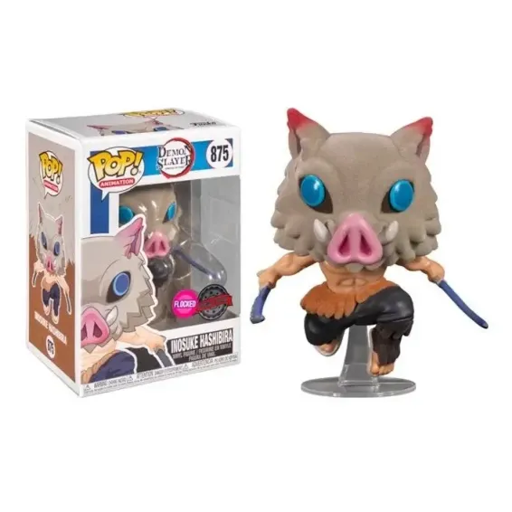 Kimetsu No Yaiba: Demon Slayer - Figura Inosuke Hashibira Flocked 875 Special Edition POP! Funko - 2