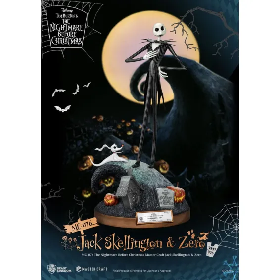 Disney L'Étrange Noël de M. Jack - Master Craft - Figurine Jack Skellington & Zero Beast Kingdom - 1