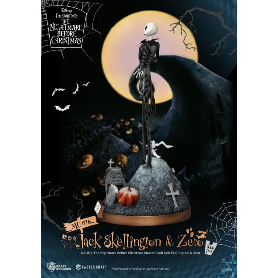 Disney L'Étrange Noël de M. Jack - Master Craft - Figurine Jack Skellington & Zero Beast Kingdom - 3