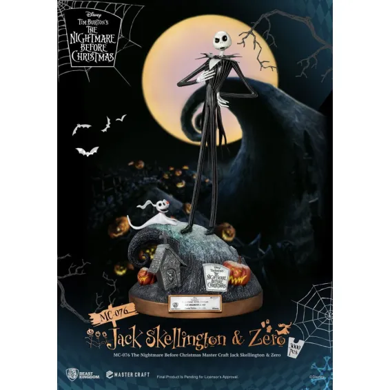 Disney L'Étrange Noël de M. Jack - Master Craft - Figurine Jack Skellington & Zero Beast Kingdom - 4