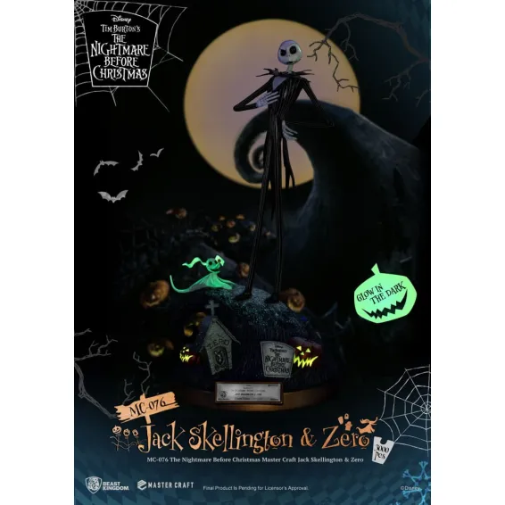 Disney L'Étrange Noël de M. Jack - Master Craft - Figurine Jack Skellington & Zero Beast Kingdom - 5