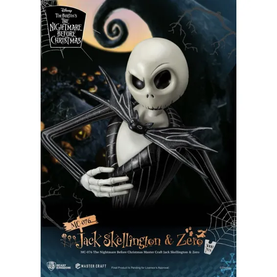 Disney L'Étrange Noël de M. Jack - Master Craft - Figurine Jack Skellington & Zero Beast Kingdom - 6