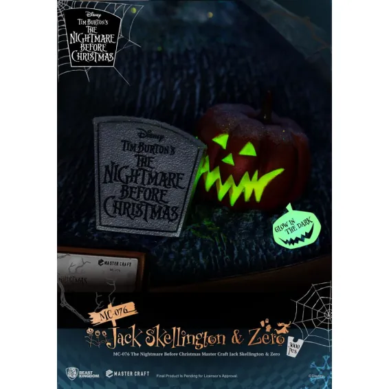 Disney L'Étrange Noël de M. Jack - Master Craft - Figurine Jack Skellington & Zero Beast Kingdom - 8