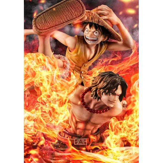 One Piece - Portrait of Pirates NEO-MAXIMUM - Figurine Luffy & Ace Bond between brothers 20th Limited Ver. PRÉCOMMANDE Megahouse