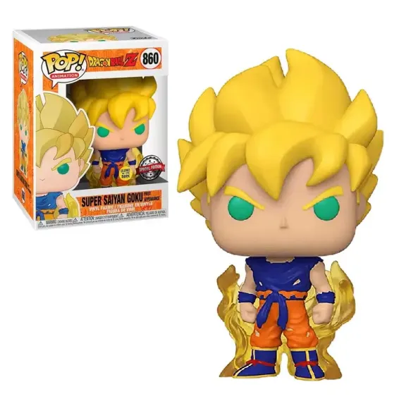 Dragon Ball Z - Figura Super Saiyan Son Goku First Appearance 860 Special Edition GITD POP! PREPEDIDO Funko - 1