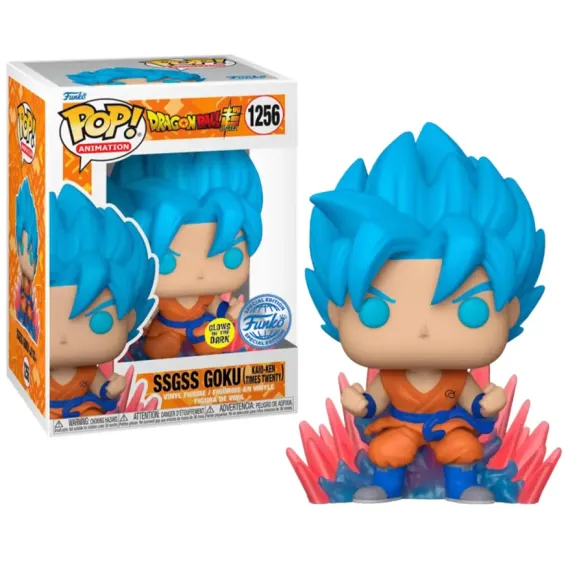 Dragon Ball Super - Figura SSGS Goku (Kaio-Ken Times Twenty) 1256 Special Edition GITD POP! PREPEDIDO Funko - 1