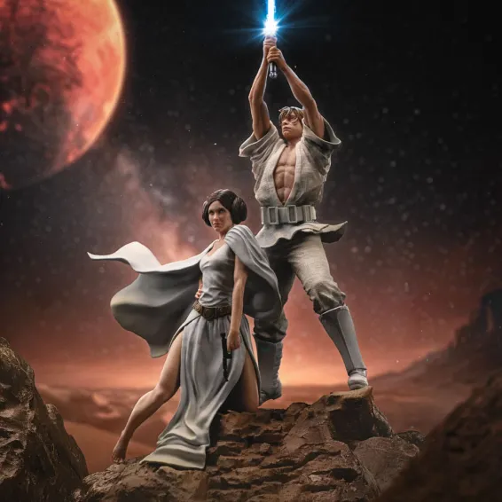 Star Wars - Deluxe Art Scale 1/10 - Figurine Luke and Leia Movie Poster PRÉCOMMANDE Iron Studios - 5