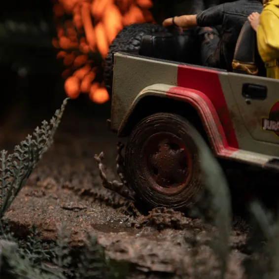 Jurassic Park - Demi Art Scale 1/20 - Figura T-Rex Chase PREPEDIDO Iron Studios - 9