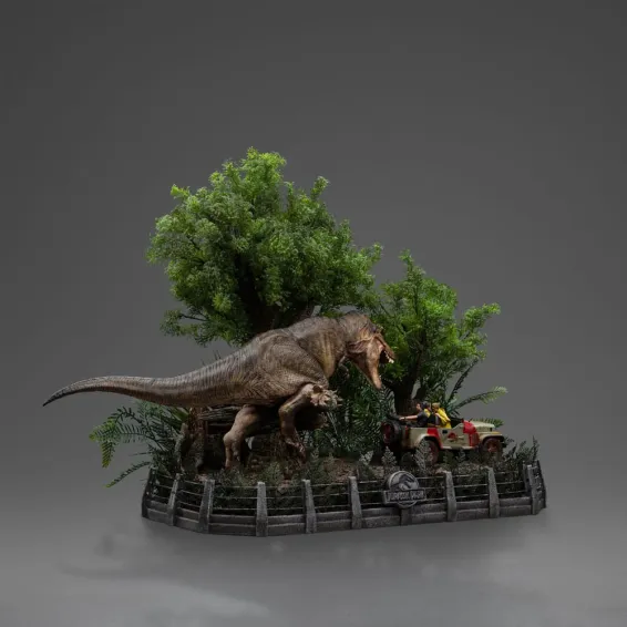 Jurassic Park - Demi Art Scale 1/20 - Figura T-Rex Chase PREPEDIDO Iron Studios - 3