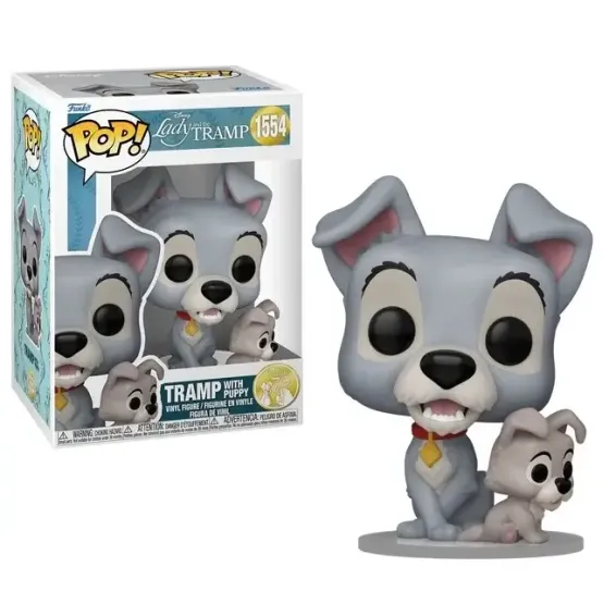 Disney La dama y el vagabundo - Figura Tramp with Puppy 1554 POP! PREPEDIDO Funko - 2