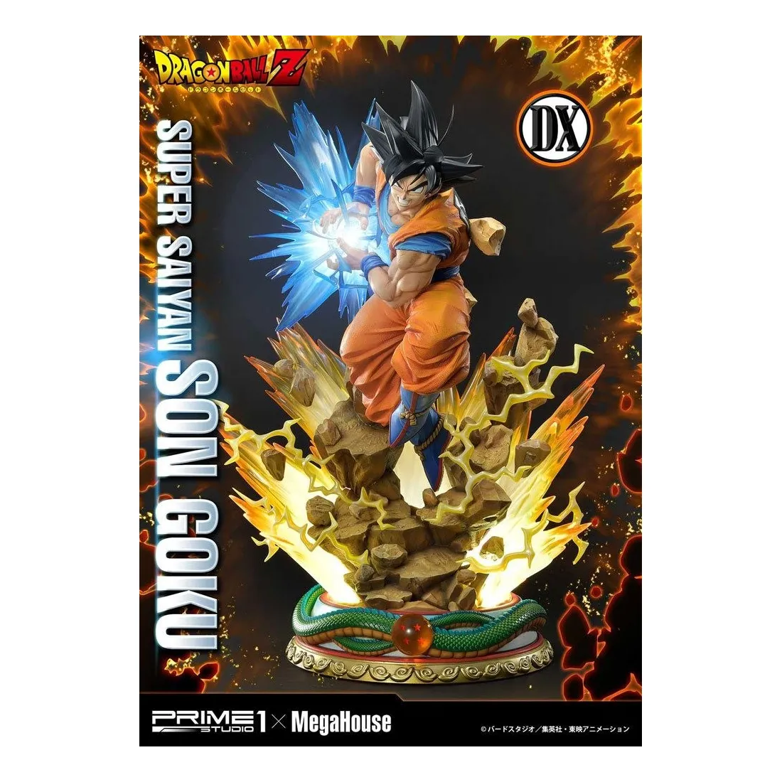 Goku Dragon Ball 18 Cm Sayajin 3 Ssj3 Com Led Na Base